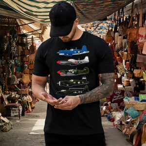 P40 Warhawk And F4U Corsair American WWII Airplane Shirt PersonalizedShirts.net