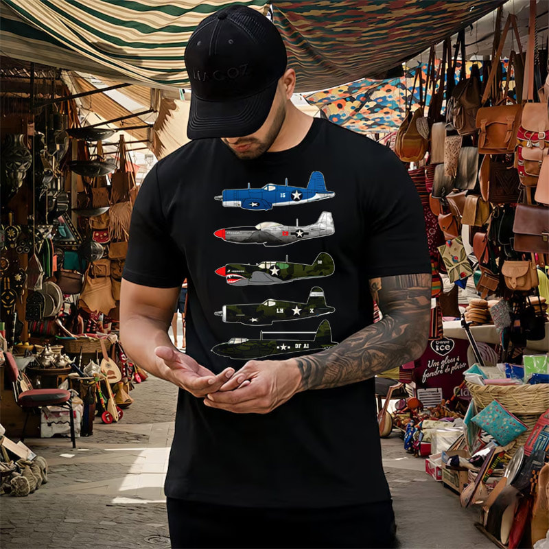 P40 Warhawk And F4U Corsair American WWII Airplane Shirt P40 Warhawk And F4U Corsair American WWII Airplane Shirt
