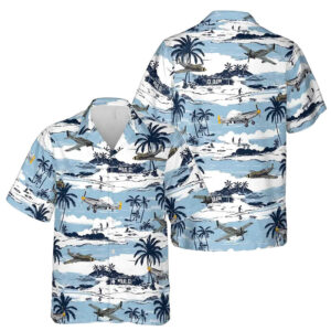 P-51D Mustang US Aircraft Hawaiian Shirt
