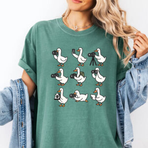 Funny Photographer Gifts, Goose Camera Crew Comfort Colors Shirt 4 PersonalizedShirts.net