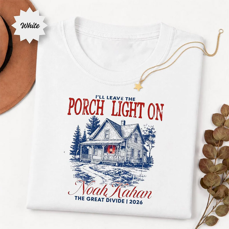 Noah Kahan I’ll Leave Porch Light On Concert Shirt Noah Kahan I’ll Leave Porch Light On Concert Shirt