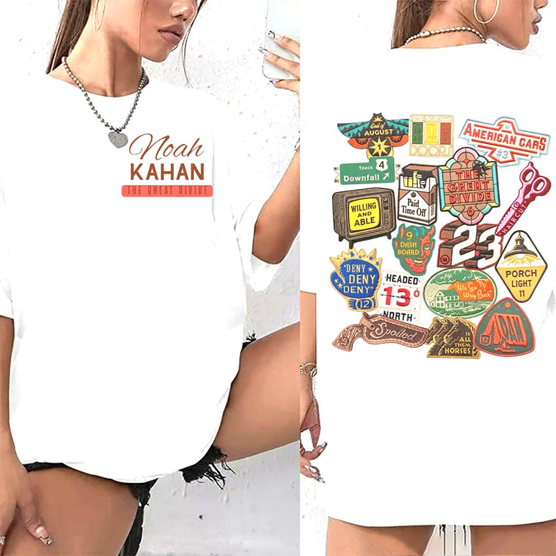 Noah Kahan The Great Divide Tour 2026 2-sided Shirt Graphic Detail