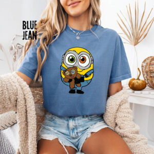 Character Minion With Teddy Bear Comfort Colors Shirt PersonalizedShirts.net