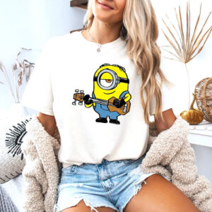 Cute Minion Guitar Funny Cartoon Shirt