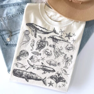 Sea Animals Doodle, Ocean Animals Shirt PersonalizedShirts.net