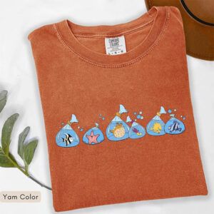 Tank Gang Finding Nemo Fish Characters Comfort Colors Shirt