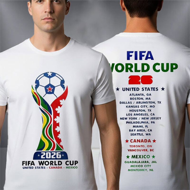 FIFA World Cup 2026 Schedule 2-sided Shirt Front and Back