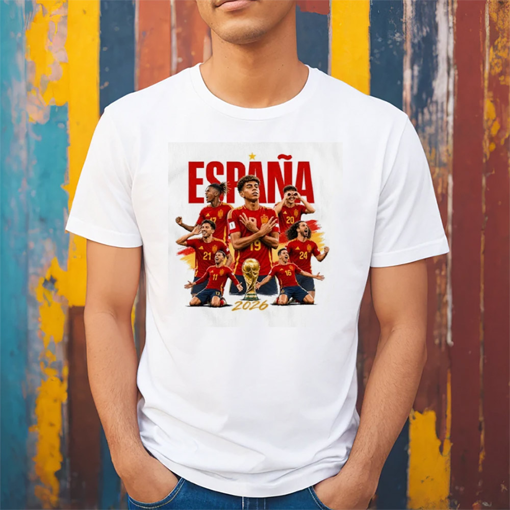 Football Espana Spain World Cup 2026 Champions Shirt Football Espana Spain World Cup 2026 Champions Shirt