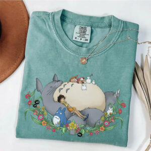 Studio Ghibli My Neighbor Totoro Sleeping Scene Comfort Colors Shirt 2