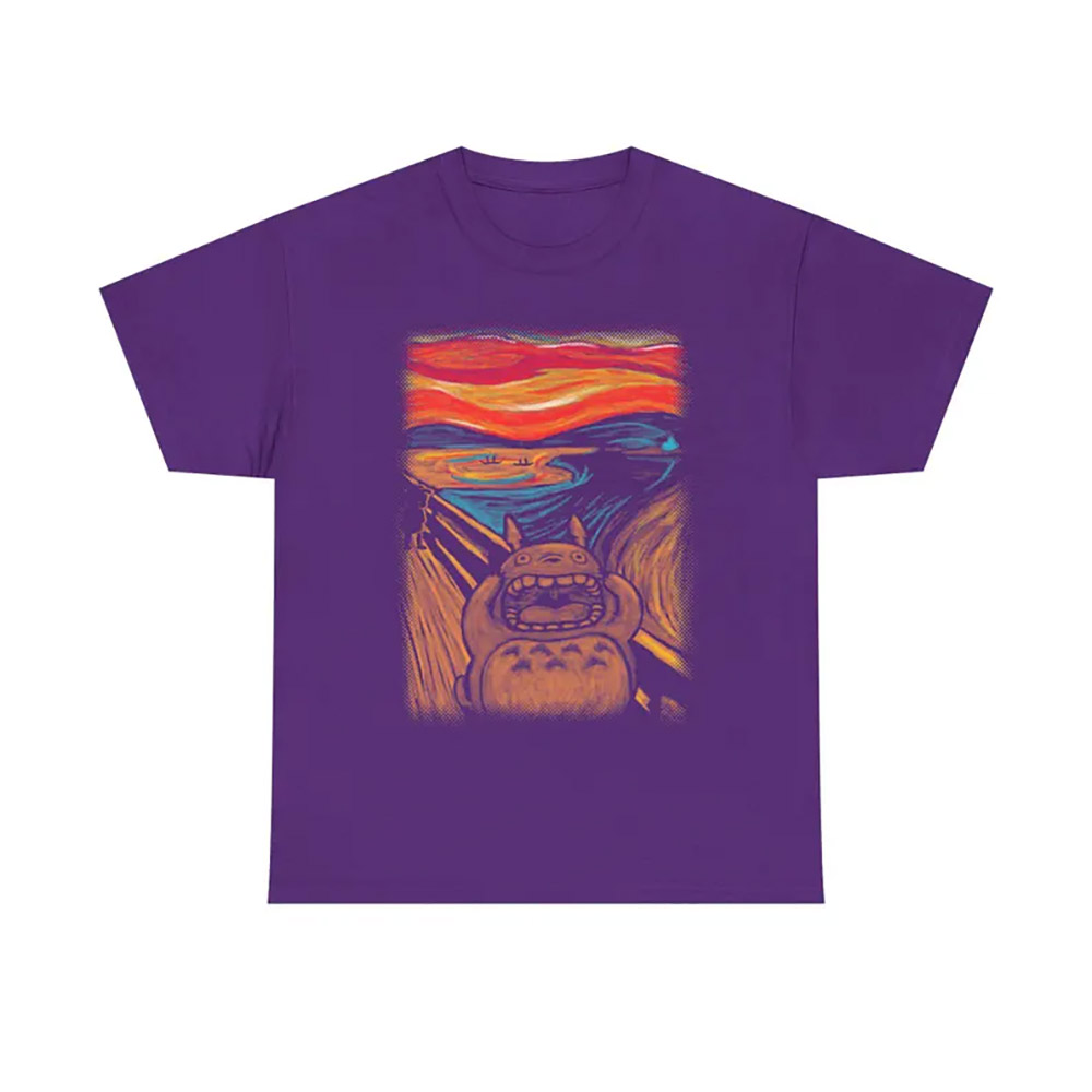 Totoro The Scream Parody Studio Ghibli Characters Tee Totoro The Scream Parody Studio Ghibli Characters Tee