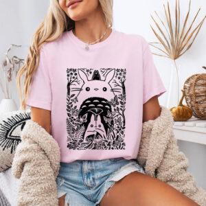 Vintage Studio Ghibli My Neighbor Totoro In The Forest Comfort Colors Shirt 2