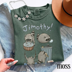 Cute Trash Panda Jimothy Raccoon Comfort Colors Shirt 2