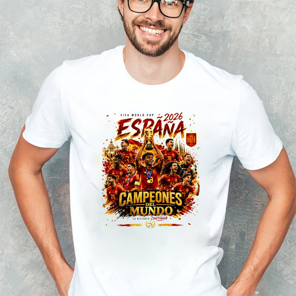 España Campeones Del Mundo, Spain World Champions 2026 Celebration Shirt España Campeones Del Mundo, Spain World Champions 2026 Celebration Shirt