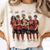 World Cup Champions Spain Soccer Team Signatures Comfort Colors Shirt