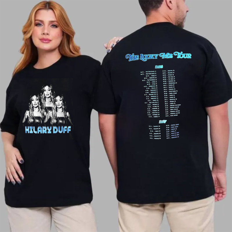 Hilary Duff Lucky Me Tour Dates 2-sided Shirt