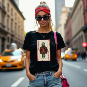 Joaquin Phoenix Joker Card Vintage Style Tee