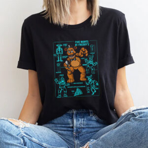 Five Nights at Freddy’s FNAF Fazbear Character Specs Shirt