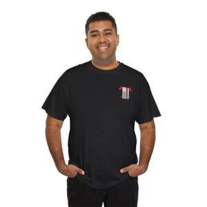 With a Great Mustache Comes Great Responsibility Funny American Firefighter Shirt