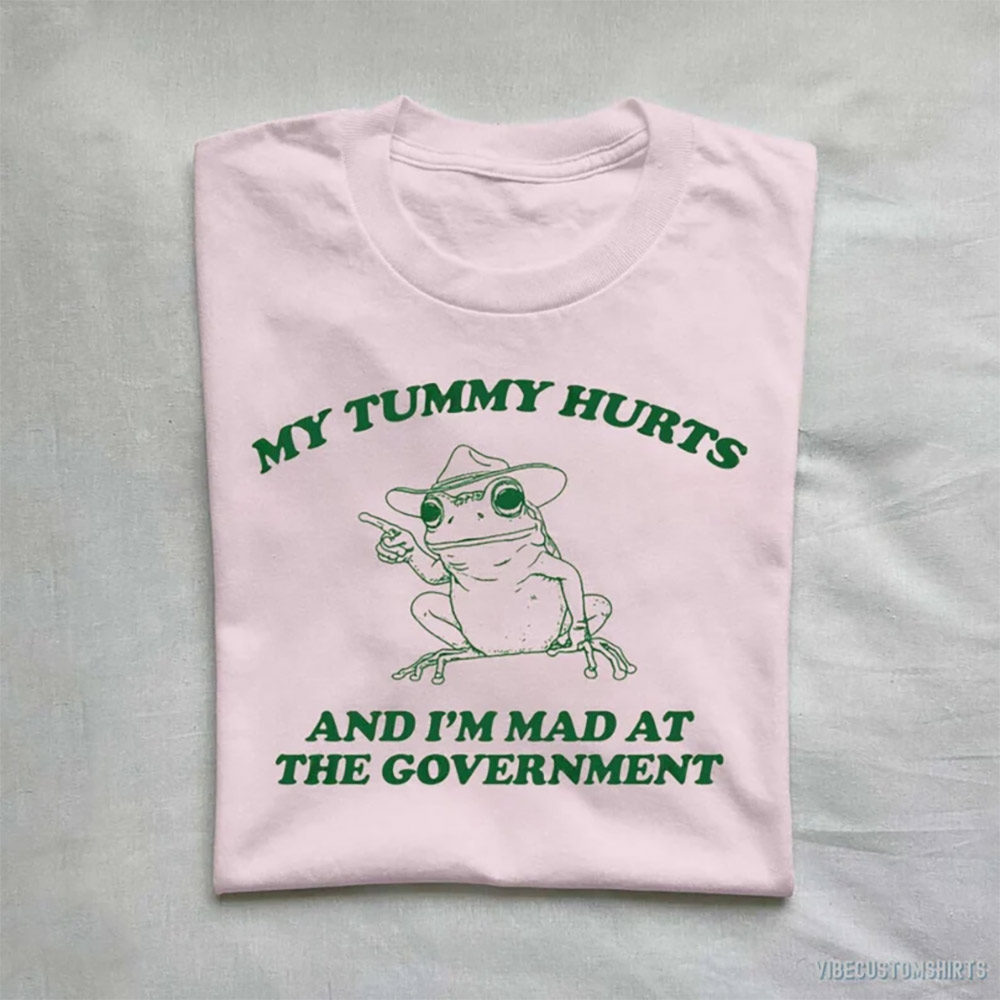 My Tummy Hurts Funny Frog Meme Shirt My Tummy Hurts Funny Frog Meme Shirt