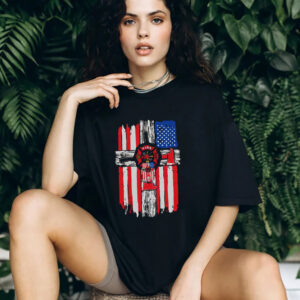 American Flag Cross Firefighter Shirt