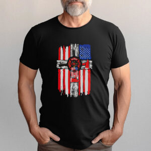 American Flag Cross Firefighter Shirt 3