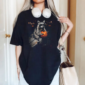 Sunglasses Raccoon Trick R Treat Halloween Comfort Colors Shirt
