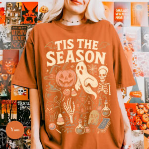 Tis The Season Retro Halloween Gifts Comfort Colors Shirt