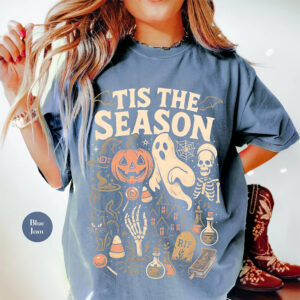 Tis The Season Retro Halloween Gifts Comfort Colors Shirt