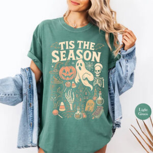 Tis The Season Retro halloween gifts Comfort Colors Shirt 3