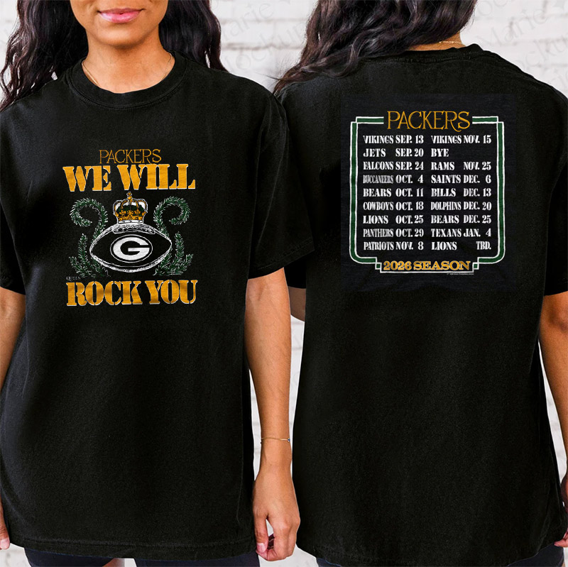 Green Bay Packers 2026 Season NFL Dates Shirt Green Bay Packers 2026 Season NFL Dates Shirt