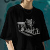 Smoking Cat Playing Chess funny chess Gifts Comfort Colors Shirt