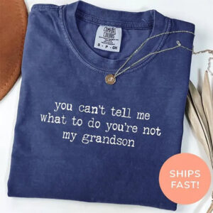 You're Not My Grandson Funny grandparents day gifts Comfort Colors Shirt 1