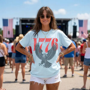 Retro 1776 Bald Eagle America 250 Anniversary Comfort Colors Shirt 2