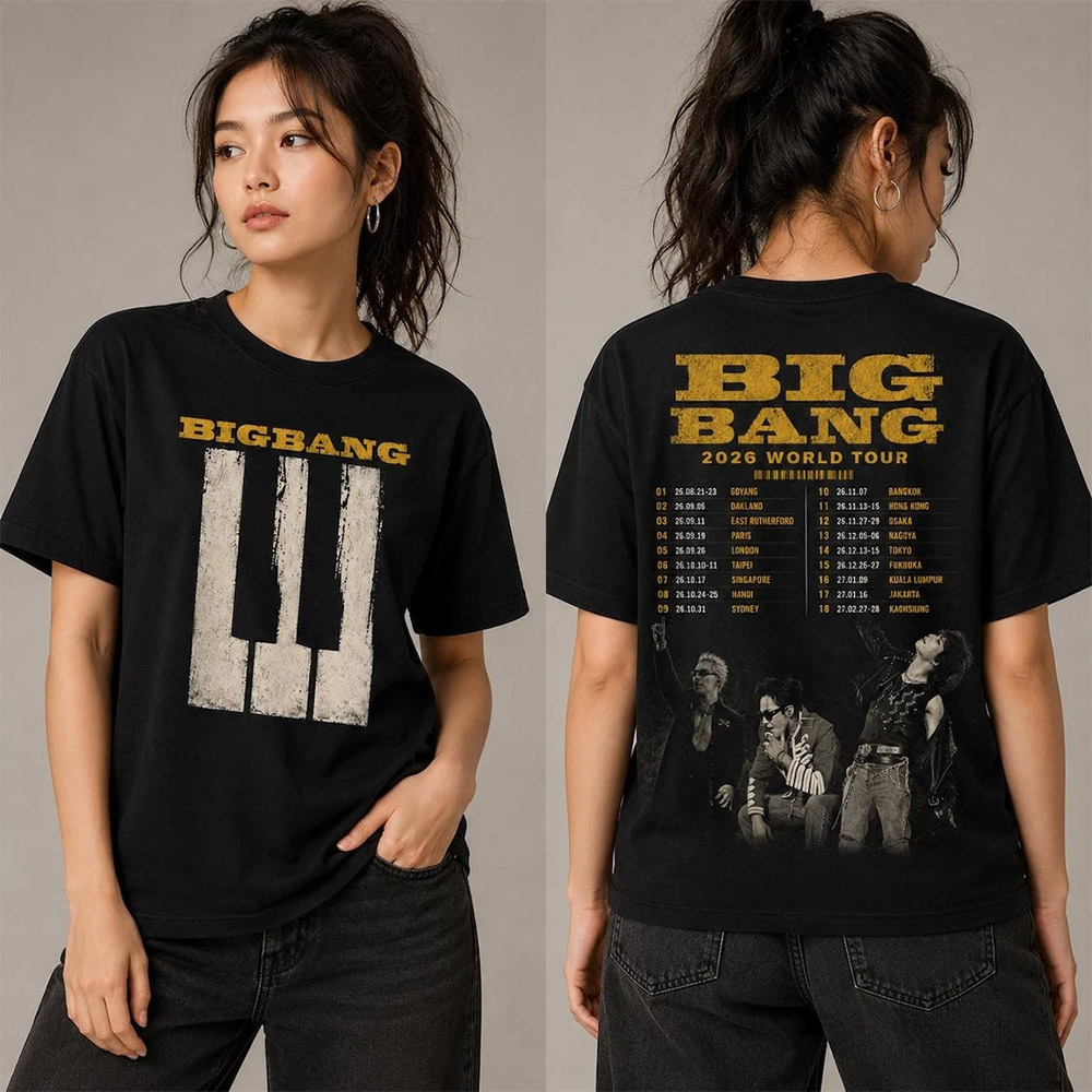 2026 BIGBANG World Tour Dates 2-sided Shirt 2026 BIGBANG World Tour Dates 2-sided Shirt