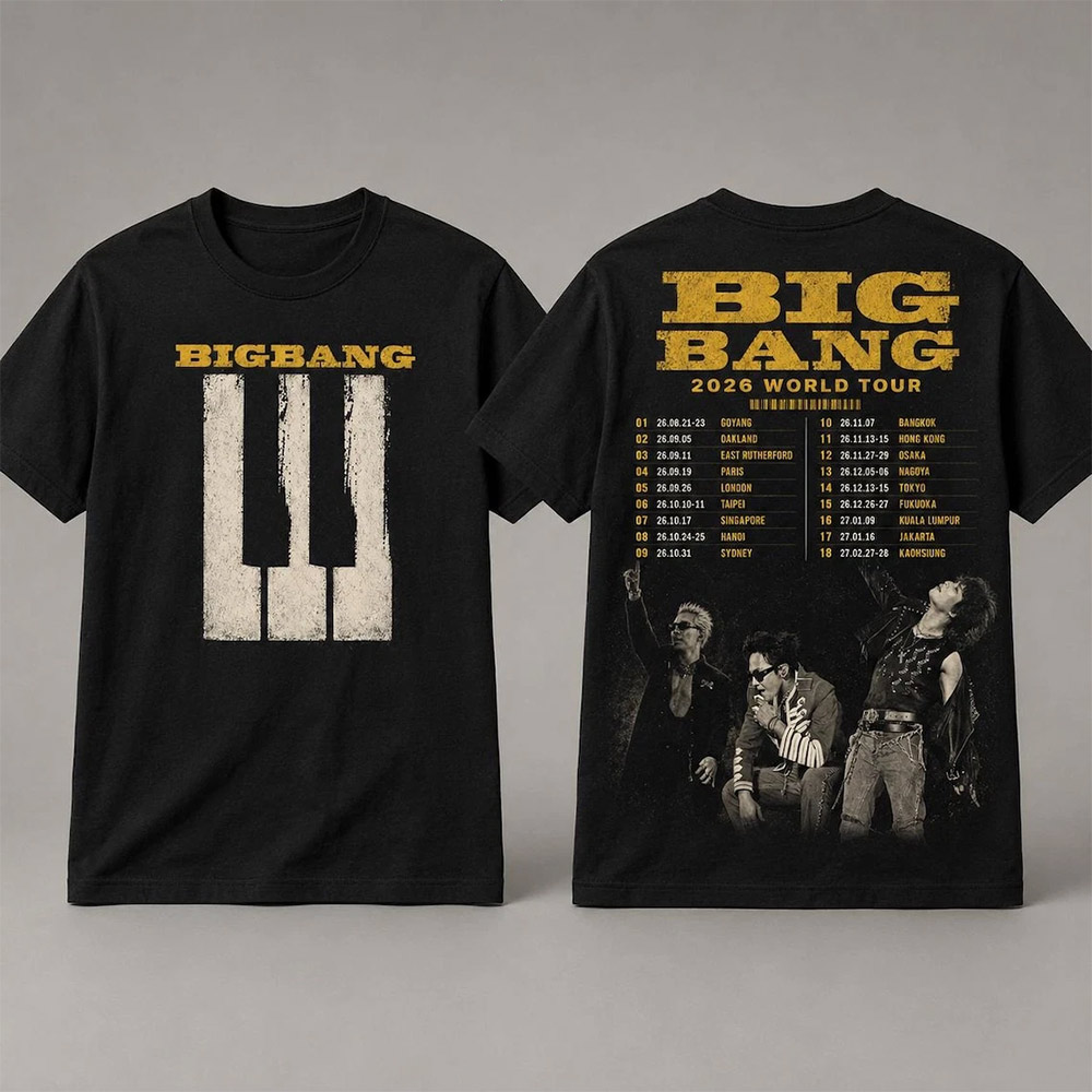 2026 BIGBANG World Tour Dates 2-sided Shirt 2026 BIGBANG World Tour Dates 2-sided Shirt