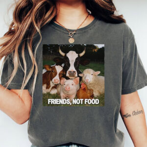 Friends Not Food, Farm Animal Lovers Outfit Comfort Colors Shirt