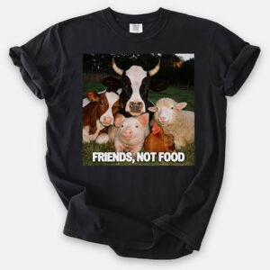 Friends Not Food, Farm Animal Lovers Outfit Comfort Colors Shirt 2