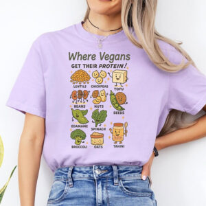 Where Vegans Get Their Protein, Plant Based Gift Comfort Colors Shirt